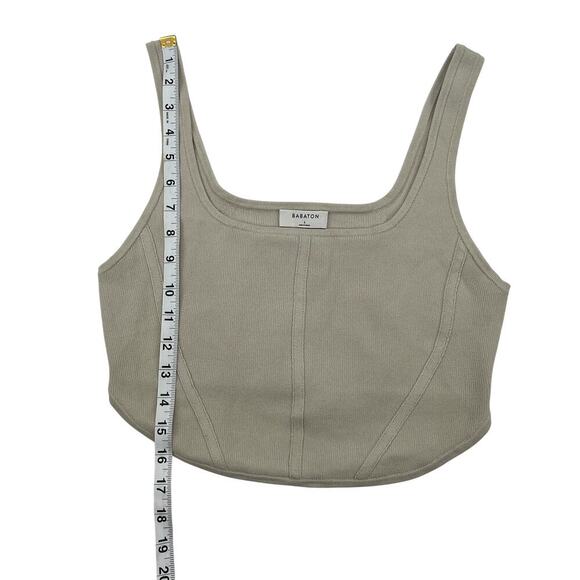Aritzia Babaton Beige Sculpt Knit Bustier Top Size Large - Picture 5 of 7